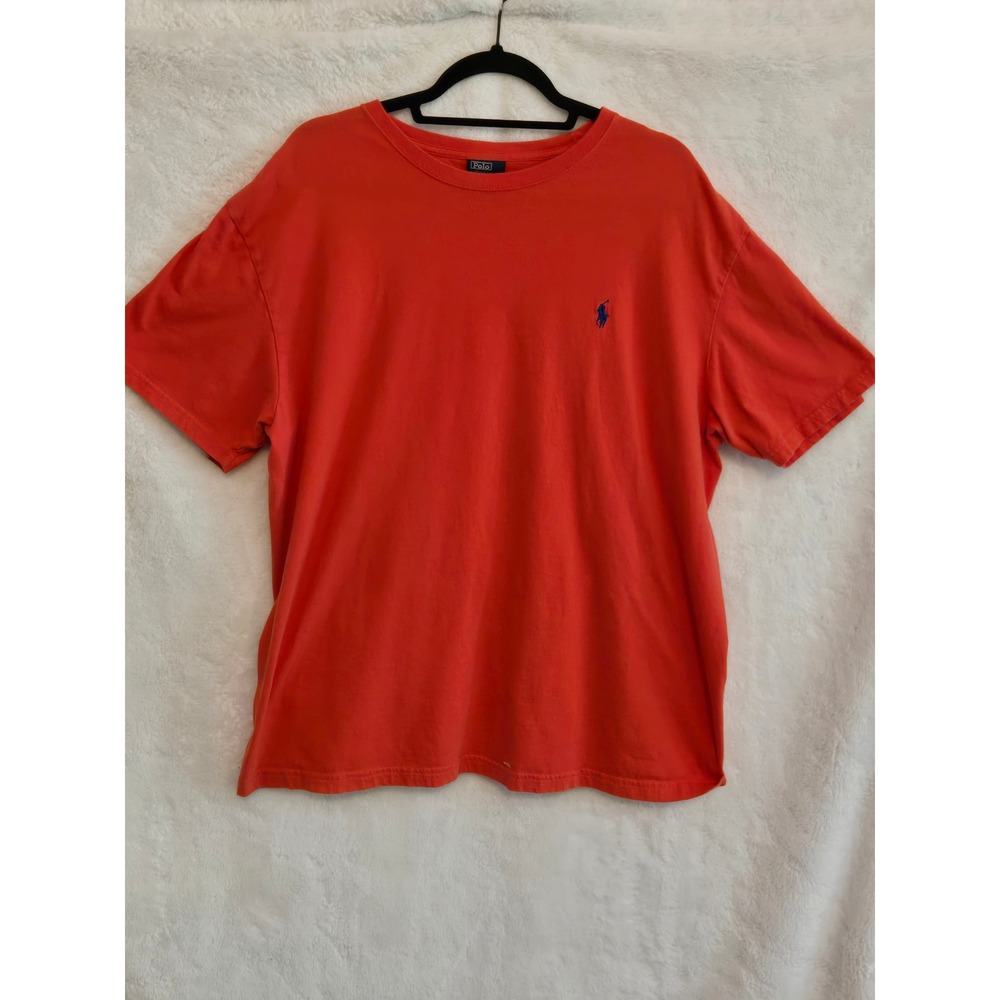 Polo Ralph Lauren Mens XL Orange Cotton Short Sleeve Pony Logo T-Shirt RN41381